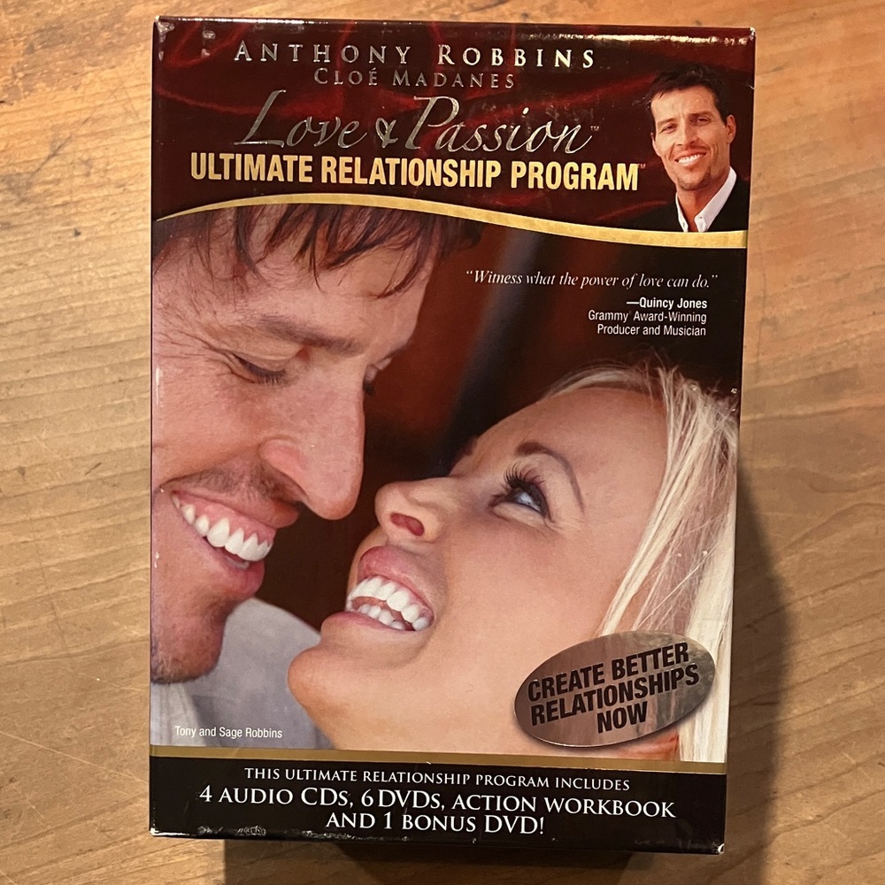 Anthony Robbins Love & Passion Ultimate Relationship Program - 11 DVDs & cds …